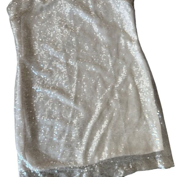 A New Day Dress Mini A-Line Sequins Cream Champagne NWT Small - Picture 5 of 7